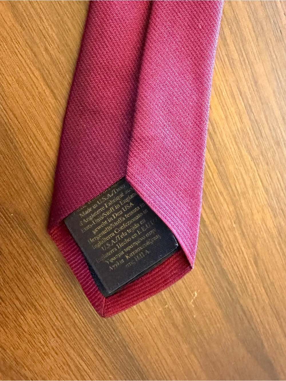 Brooks Brothers Raspberry Pink Silk Tie